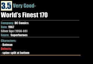 World's Finest 170 (1967) VG- Silver Age DC Comics