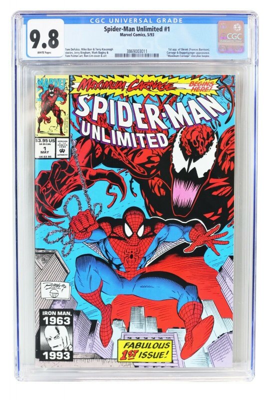 Spider-Man Unlimited #1 CGC 9.8 1992 Marvel Comics 1st Shriek Frances Barrison