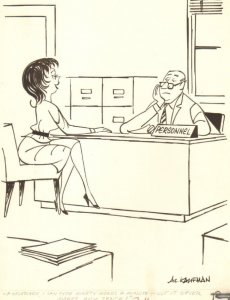 Fast Typing Secretary Gag - 1962 Humorama art by Al Kaufman