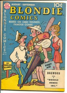 Blondie #13 1949-Harvey-swimsuit cover-Chic Young art-FN-