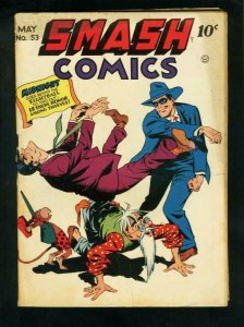 SMASH COMICS #53  1944-QUALITY COMICS-LADY LUCK-MIDNIGHT-very good minus VG- 