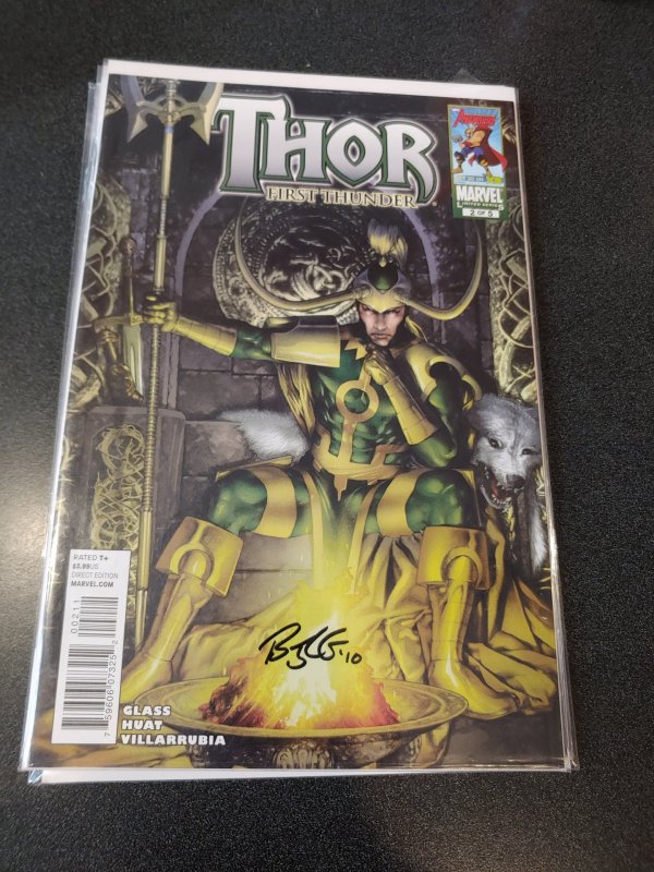 THOR FIRST THUNDER #2 SIGNED BY BRYAN J.L.GLASS (WRITER) WITH COA