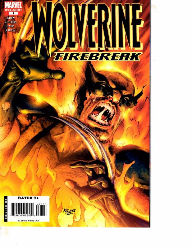 Lot Of 2 Marvel Comic Books Wolverine Anniversary #1 and Firebreak #1 BH52