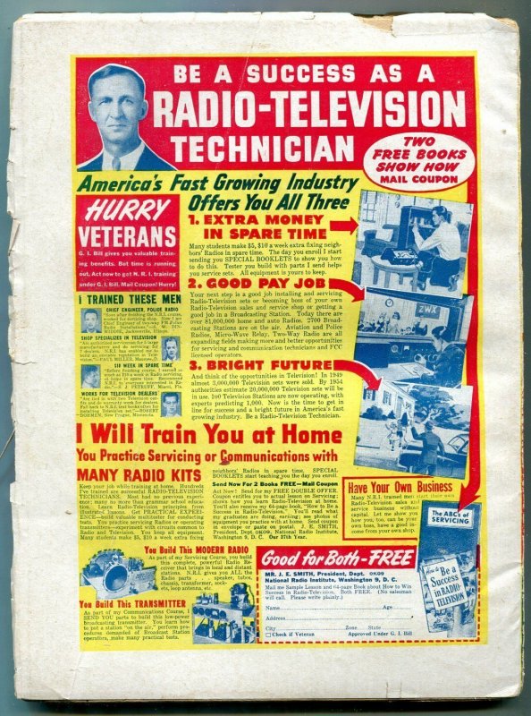 Thrilling Detective Pulp October 1950- Kill Me Never- Frightened Faces VG