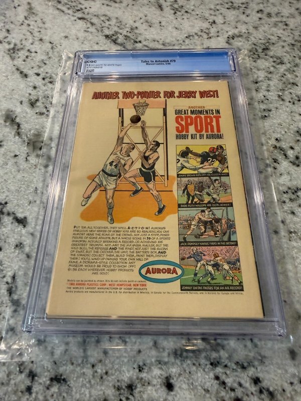 Tales To Astonish # 79 CGC Graded 7.5 Marvel Comic Book Hulk Hercules CC JH33