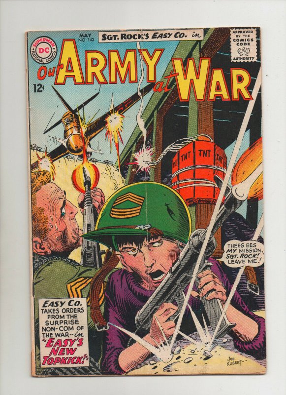 Our Army At War #142 - East's New Topkick! - (Grade 4.0) 1964