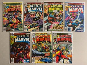 Captain Marvel lot #38-62 last issue of Marvel 1st (avg 4 VG) 23 diff (1975-'79)