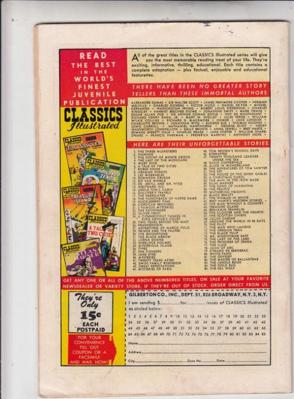 Classics Illustrated #85 (Jul-51) VF High-Grade 