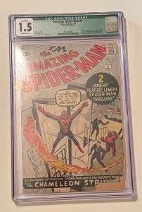 The Amazing Spider-Man #1 (1963) CGC Restored 1.5 (1st wrap married)