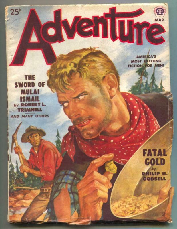 Adventure Pulp March 1950- Fatal Gold- Sword Mulai Ismail