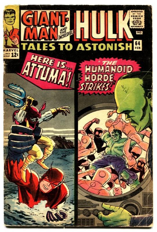 TALES TO ASTONISH #64 comic book-1965-HULK-SILVER AGE-MARVEL