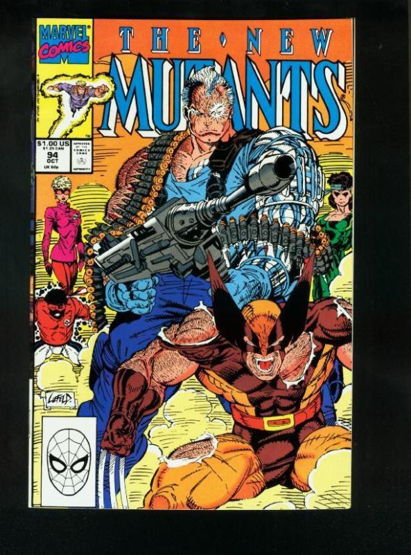 THE NEW MUTANTS #94 1990-ROB LIEFELD-CABLE v WOLVERINE VF/NM