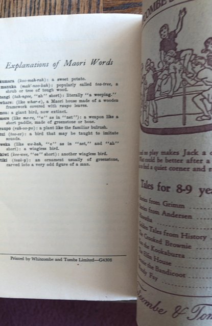 Legends of the Maori Whitcombes story books,1940s?,69p