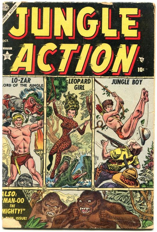 Jungle Action #1 1954-LO ZAR-LEOPARD GIRL-GORILLA COVER g/vg