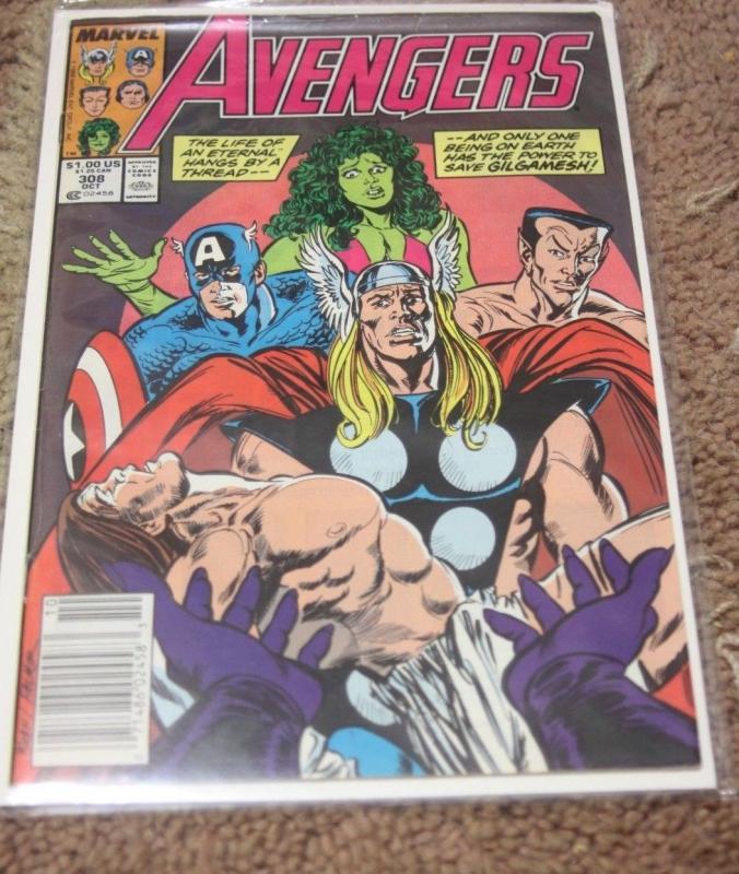 Avengers # 308 (Oct 1989, Marvel) thor captain america she hulk