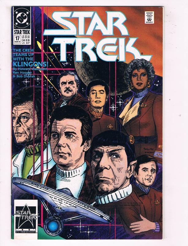 Star Trek #17 DC Comic Book Klingons Kirk Spock McCoy Sulu (1989 2nd Series) HH1