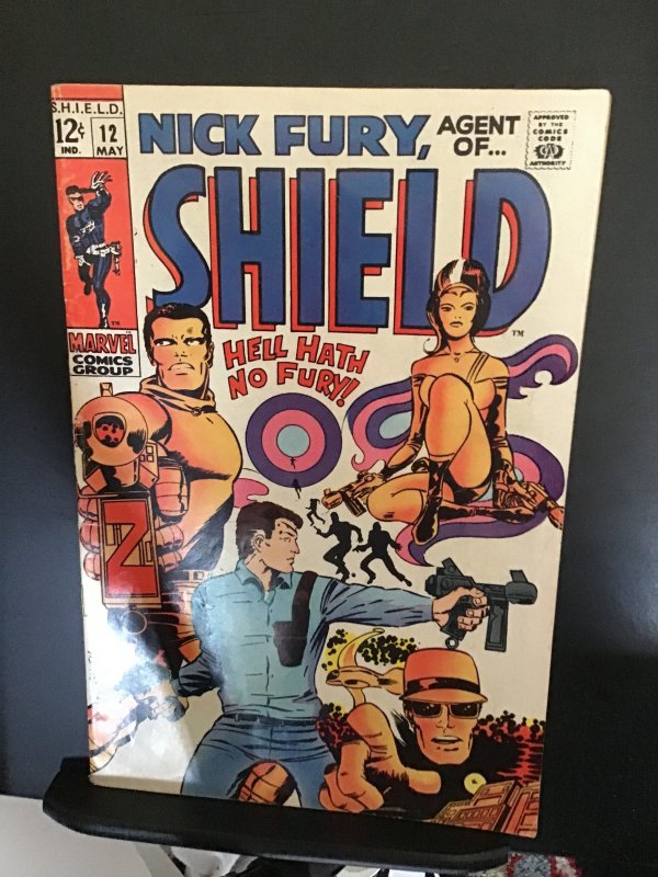 Nick Fury, Agent of SHIELD #12 (1969) high-grade Smith art! VF/NM Oregon CERT!