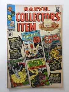 Marvel Collectors' Item Classics #4 (1965) GD/VG Condition sticker on fc
