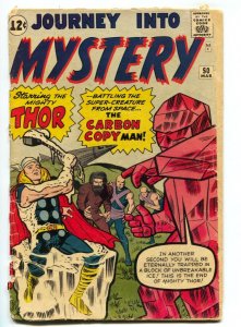 JOURNEY INTO MYSTERY #90 comic book SILVER AGE MARVEL-THOR VS. CARBON COPY MAN