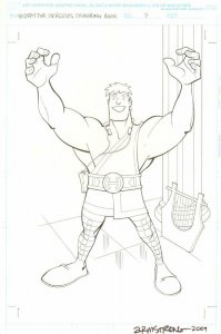 Hooray for Hercules Coloring Book Art p.7 Hercules Splash - by Jason Armstrong