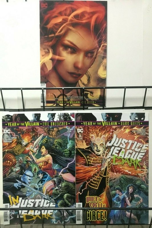 JUSTICE LEAGUE DARK - DC - 3 ISSUES #13 (VARIANT), 14, 15 - 2019 - VF