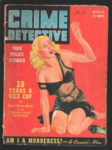 MAG: Crime Detective #4  3/1939-Pin-up girl cover art-Cult of the Lash-Flagel...