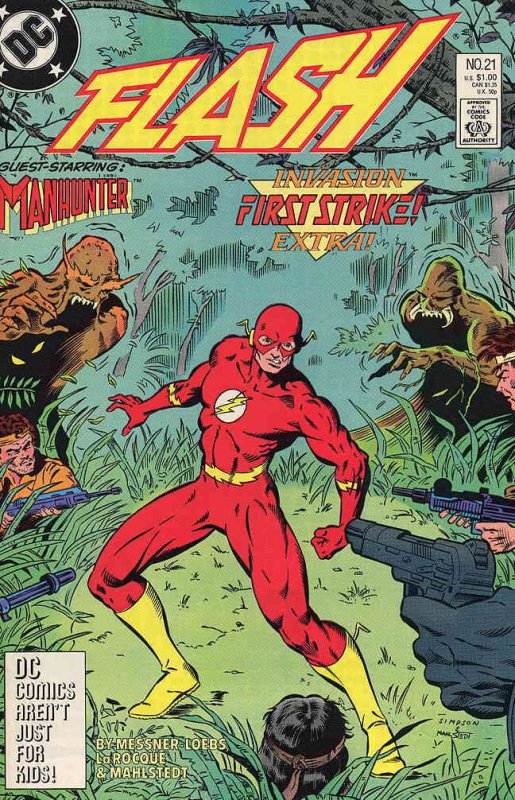 Flash (2nd Series) #21 VF ; DC | Manhunter Invasion First Strike Extra