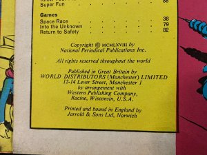 SUPERMAN HARDCOVER UK STORYBOOK ANNUAL 1968 VF