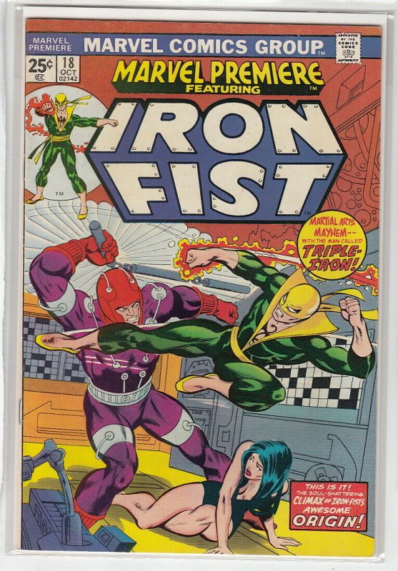 MARVEL PREMIERE (1972 MARVEL) #18 FN- A02304