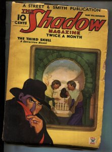 The Shadow--May 15 1935--Skull cover--Rare Pulp Magazine