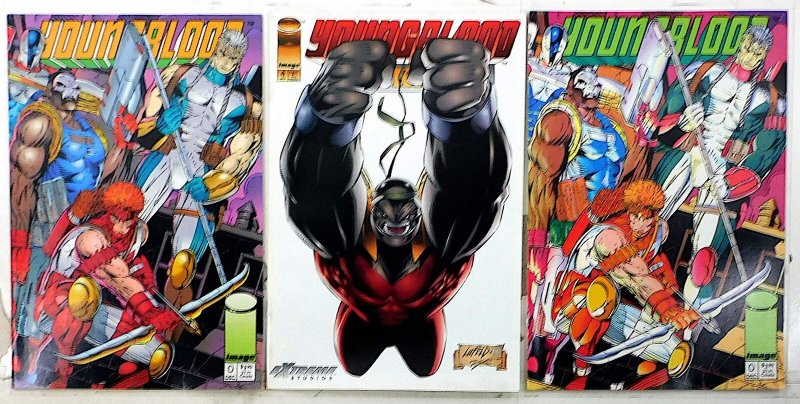 Youngblood Lot of 3 #0 x2, Strikefile 4 1992 Image Comics 1st Print Comic Books