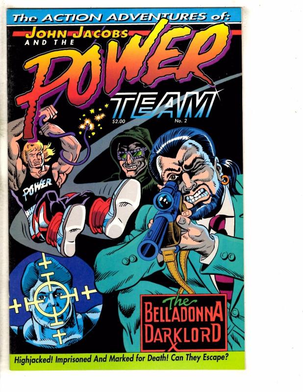 Lot Of 5 Power Team Comic Books # 1 2 3 4 5 Christian Work Out Team J262