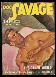 DOC SAVAGE JAN 1940-OTHER WORLD-PULP-STREET & SMITH FN/VF