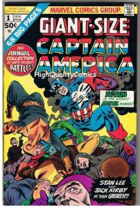 GIANT-SIZE CAPTAIN AMERICA #1, VF+, Jack Kirby, 1975, more CA in store