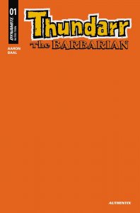 Thundarr the Barbarian #1 Orange Blank Variant Cover Near Mint