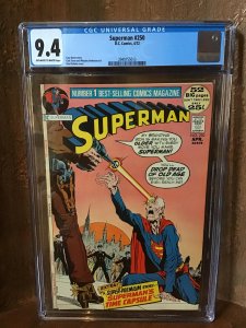 Superman 250 Cgc 9.4 Ow/w Pages Dc Comics Bronze Age