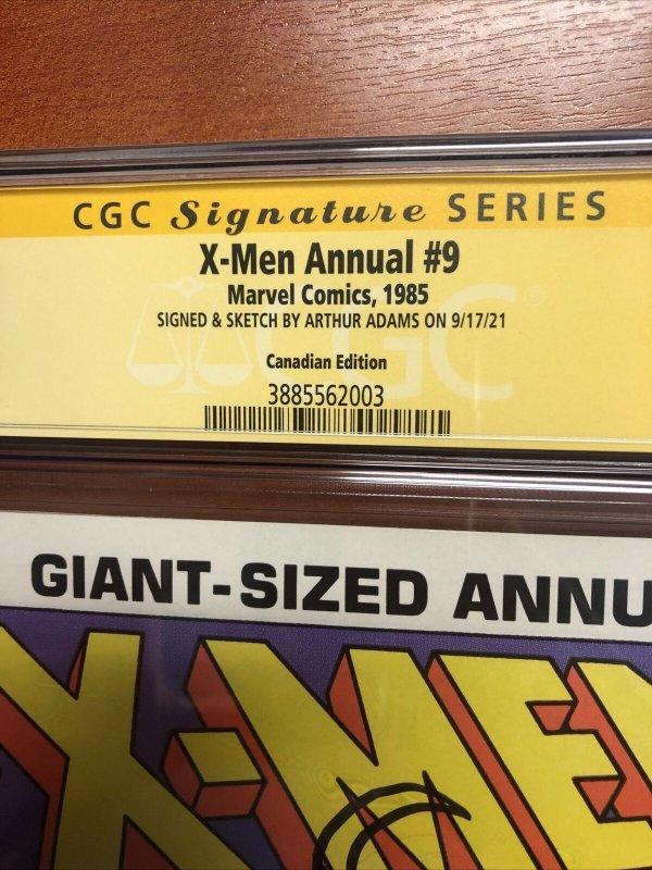 X-Men Annual #9 (CGC SS 9.6) CPV Canadian | Signed Sketch Arthur Adams ! Highest