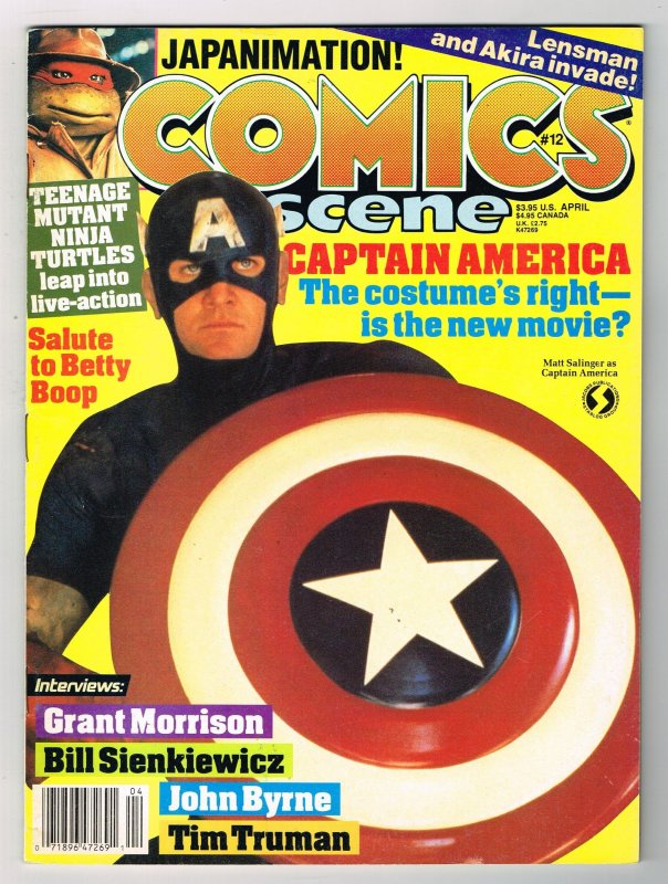 Comics Scene #12 (1990) Captain America   NEWSSTAND Copy