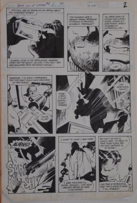 GENE COLAN / KLAUS JANSON original art, JEMM SON of SATURN #4 pg 2, 11x16, 1984