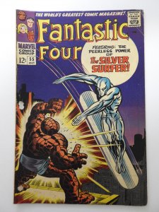 Fantastic Four #55 (1966) Beautiful Cover! 3-Hole Punch Sharp Good+ Condition!
