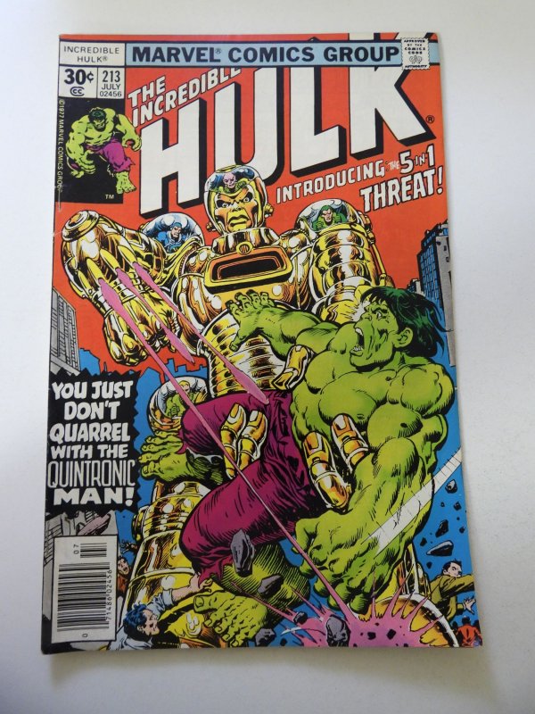 The Incredible Hulk #213 (1977) FN+ Condition