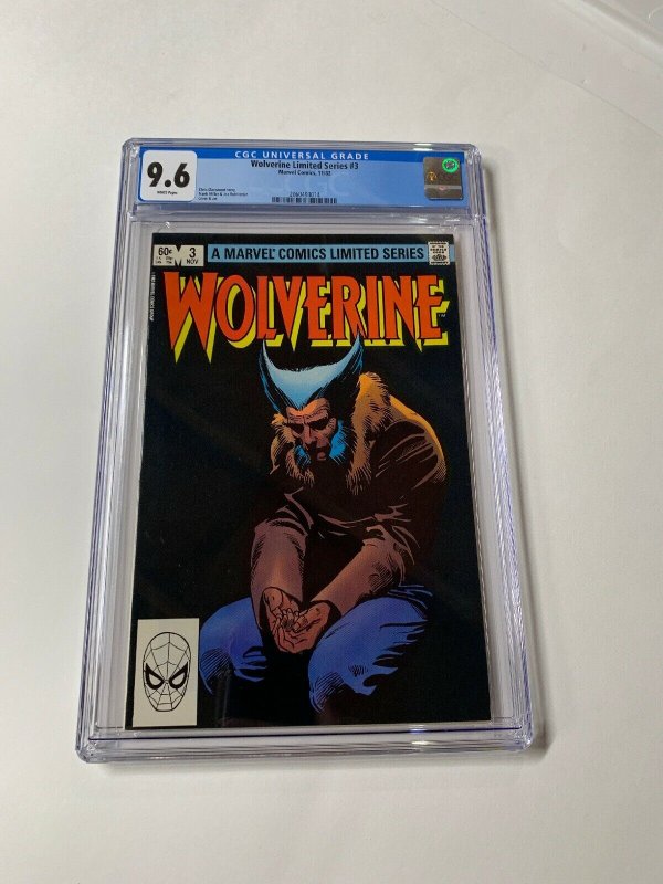 Wolverine Limited Series 3 Cgc 9.6 White Pages Marvel Frank Miller 2060493014