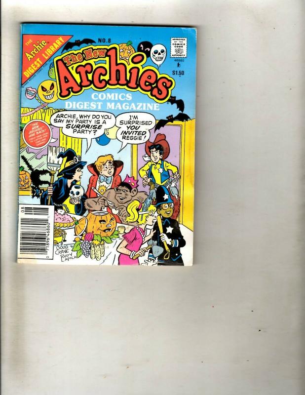 Lot of 8 Archie Digest Library Pocket Books #1 2 6 8 10 11 12 13 WS15