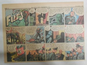 Miss Fury Sunday by Tarpe Mills from 11/1/1942 Size: 11 x 15  Very Rare Year #2