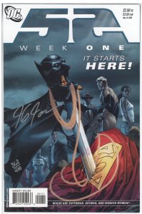 DC 52 Week 1 SIGNED J.G. Jones Dynamic Forces COA 362/400 Batman Superman Wonder