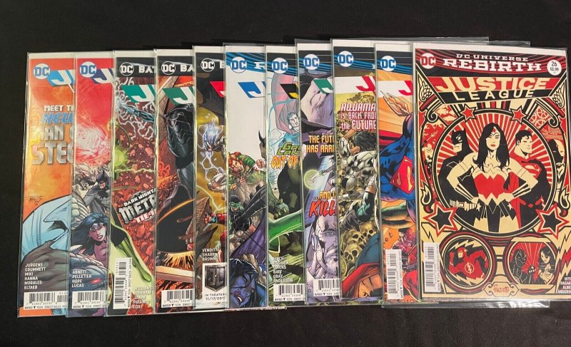 JUSTICE LEAGUE(Rebirth) #1-11, 17-33, 51, 52 VFNM Condition