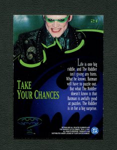 Batman Forever Card #21 ( Mint ) / Jim Carry / 1995 Fleer