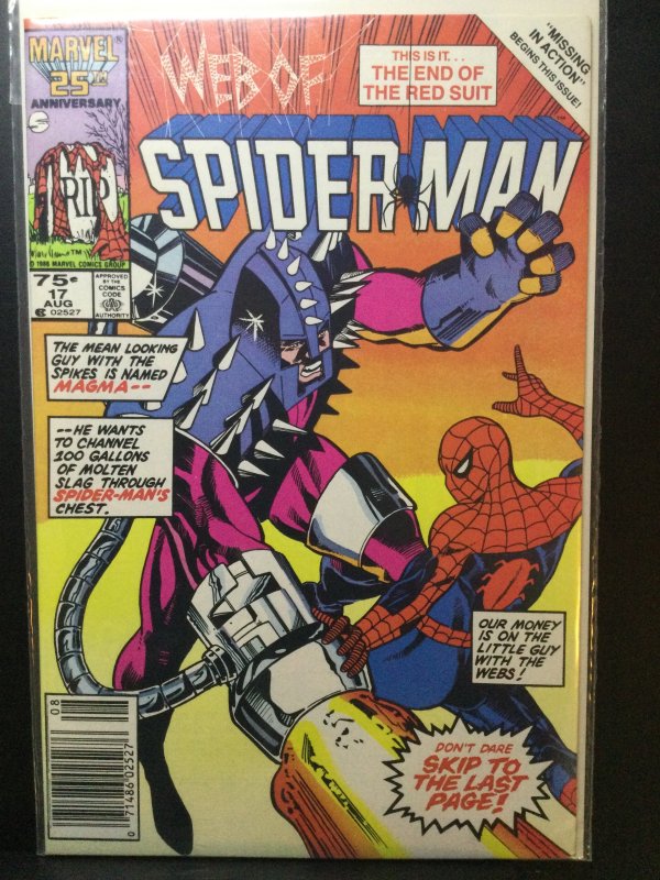 Web of Spider-Man #17 Newsstand Edition (1986)