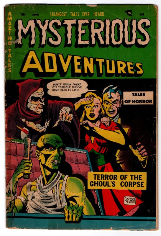 Mysterious Adventures #2 (1951)  G 2.0  tape on spine  1951 pre-code horror