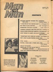 Man To Man 3/1963-exploitation-cheesecake-WWII pulp thrills-Syd Shores-VG